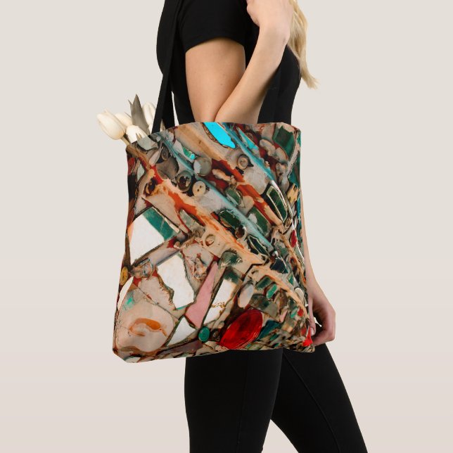 Colourful Mosaic Tote Bag (Close Up)