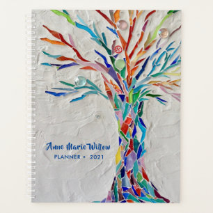 Colourful Mosaic Tree Yoga Instructor Planner