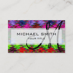 Colourful Mosaic Wave Pattern #2 Business Card
