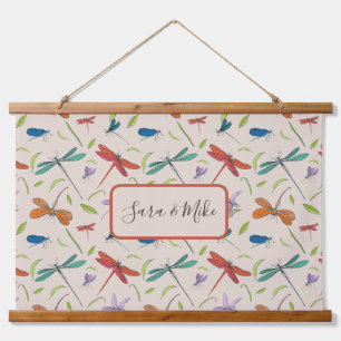 Colourful Moth Butterfly Pattern Personalised Hang Hanging Tapestry