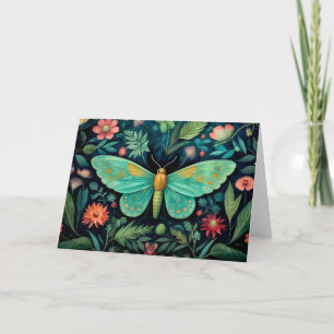  Colourful Moth Card