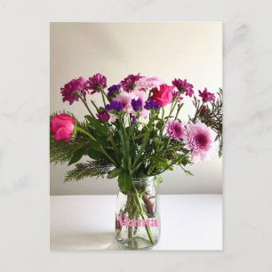 Colourful Mother’s Day Mama Bouquet+ Custom Option Postcard