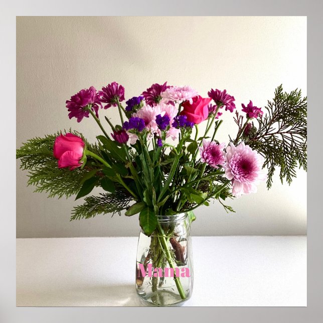 Colourful Mother’s Day Mama Bouquet+ Custom Option Poster (Front)