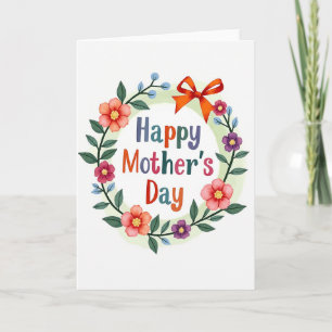 Colourful Mothers Day Love Card