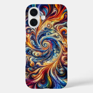 Colourful Motion Abstract Art iPhone 16 Case