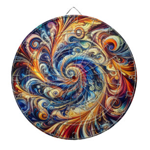 Colourful Motion Abstract Art Dartboard