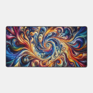 Colourful Motion Abstract Art Desk Mat