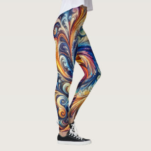 Colourful Motion Abstract Art Leggings