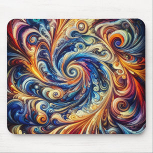 Colourful Motion Abstract Art Mouse Pad