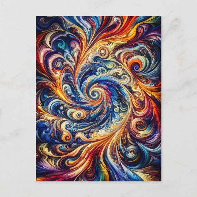 Colourful Motion Abstract Art Postcard (Front)