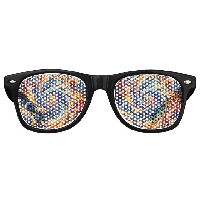 Colourful Motion Abstract Art Retro Sunglasses (Front)
