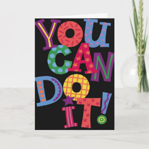 Colourful motivational customisable card
