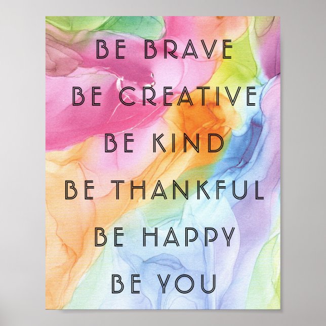 Colourful Motivational & Inspirations Words Poster (Front)