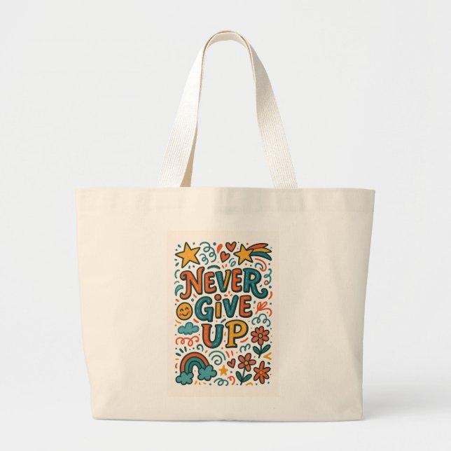 Colourful Motivational Tote Bag (Front)