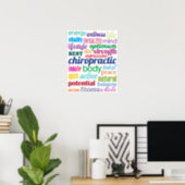 Colourful Motivational Word Collage Chiropractic Poster (Home Office)
