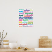Colourful Motivational Word Collage Chiropractic Poster (Kitchen)