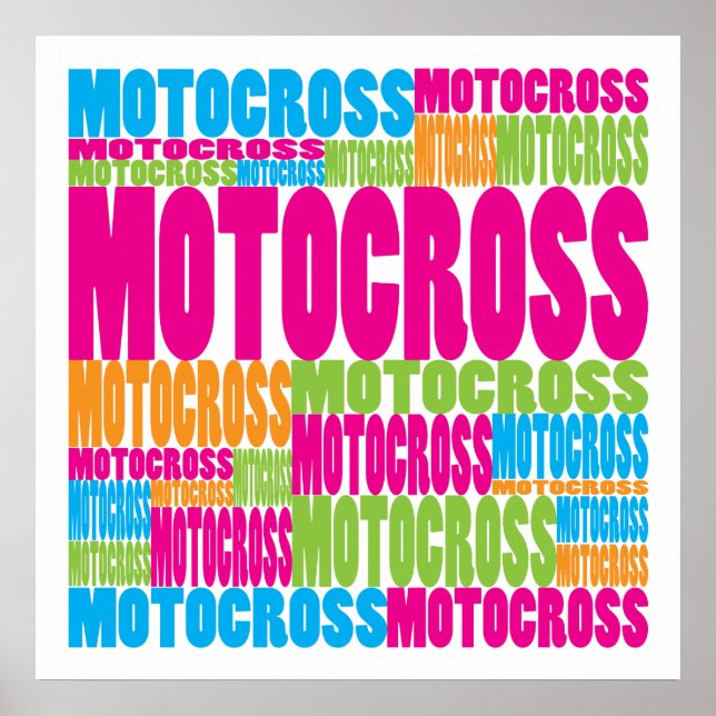Colourful Motocross Poster (Front)
