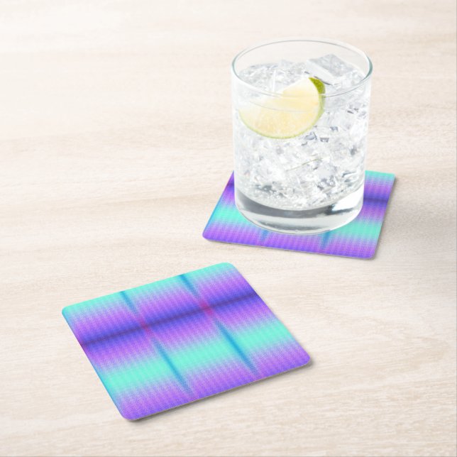 Colourful mouse pad with a gradient pattern  square paper coaster (Insitu)