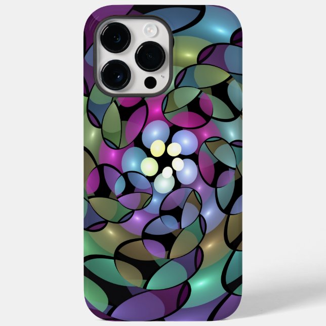 Colourful Movements Abstract Trippy Fractal Art Case-Mate iPhone Case (Back)