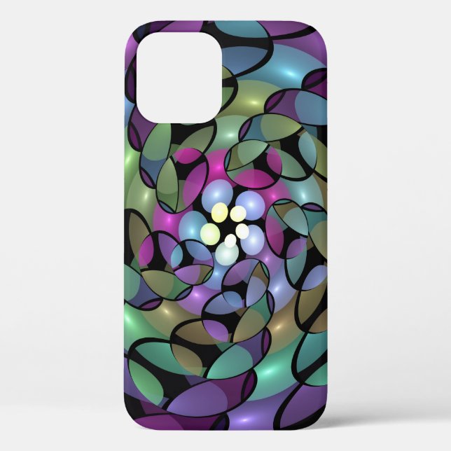 Colourful Movements Abstract Trippy Fractal Art Case-Mate iPhone Case (Back)