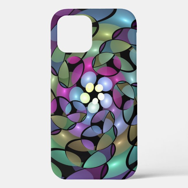 Colourful Movements Abstract Trippy Fractal Art Case-Mate iPhone Case (Back)