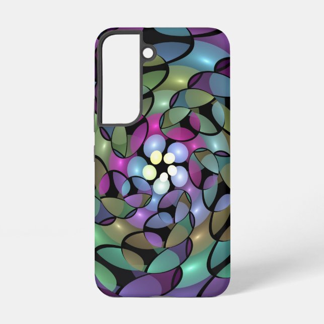 Colourful Movements Abstract Trippy Fractal Art Samsung Galaxy S22 Case (Back)