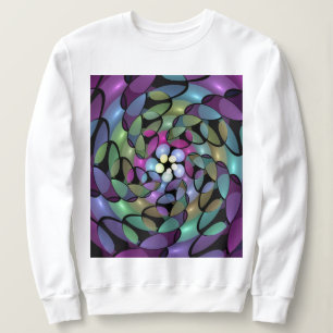 Colourful Movements Abstract Trippy Fractal Art Sweatshirt