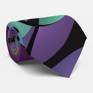 Colourful Movements Abstract Trippy Fractal Art Tie