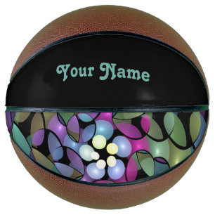 Colourful Movements Abstract Trippy Fractal Name Basketball