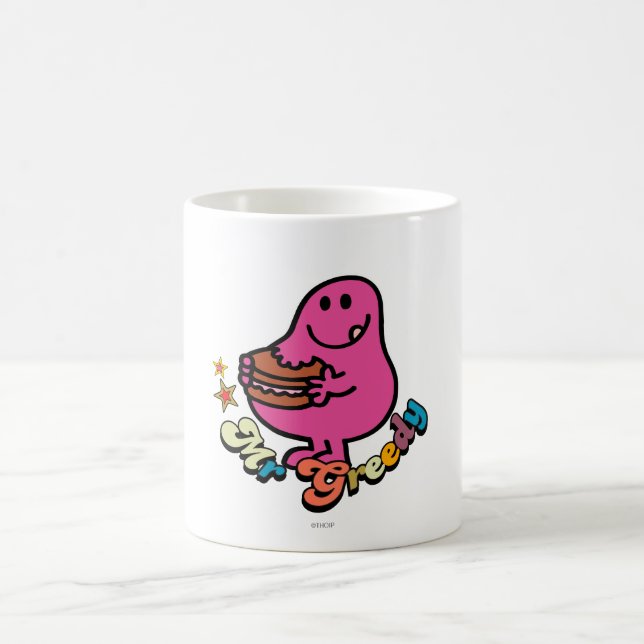Colourful Mr. Greedy Eating Coffee Mug (Center)