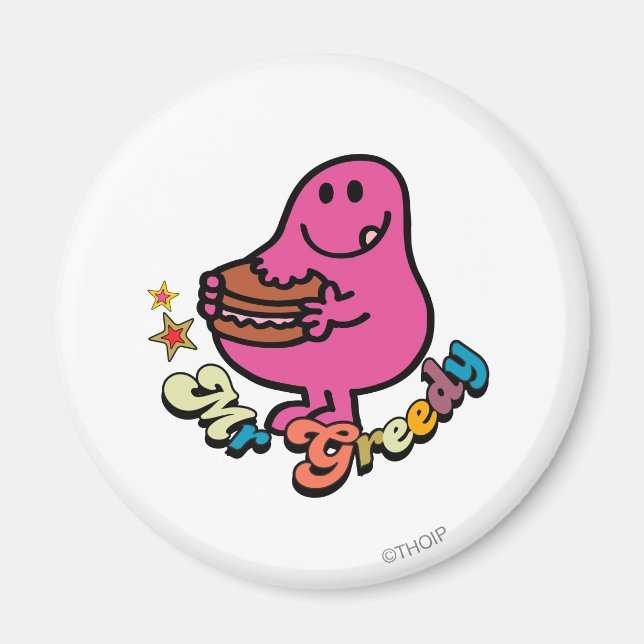 Colourful Mr. Greedy Eating Magnet (Front)