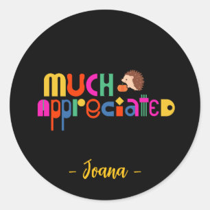 Colourful Much Appreciated Thanksgiving Classic Round Sticker