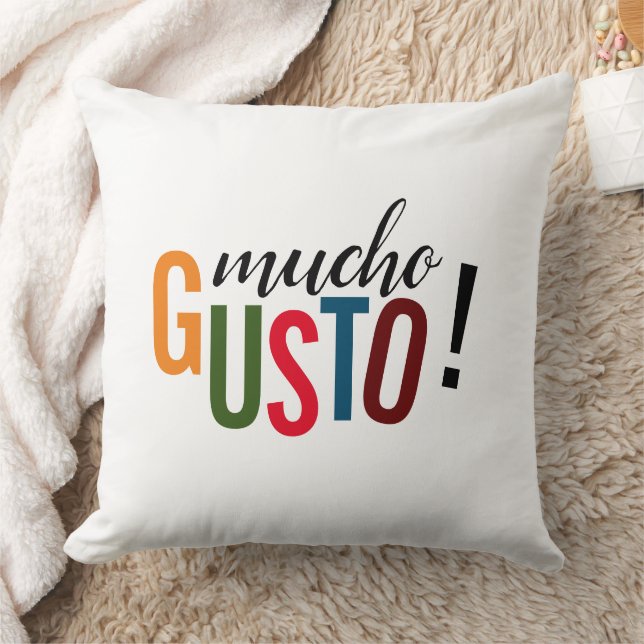 Colourful Mucho Gusto! Pleased to Meet You Cushion (Blanket)