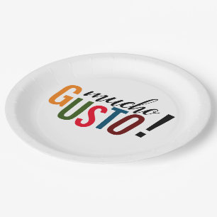 Colourful Mucho Gusto! Pleased to Meet You Paper Plate