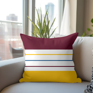 Colourful Mulberry Amber Stripes Cushion