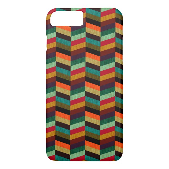 Colourful Multi-Coloured Herringbone Pattern Case-Mate iPhone Case (Back)