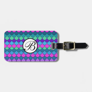 Colourful Multi-Coloured Mermaid Luggage Tag