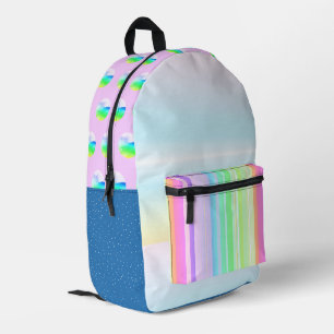 Colourful multi pattern pastel rainbow Backpack