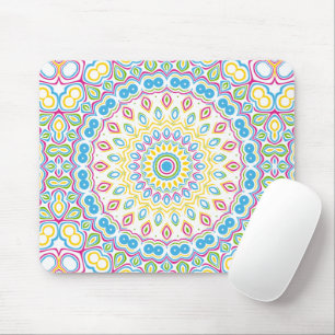 Colourful Multicolor Mandala Pattern Mouse Pad