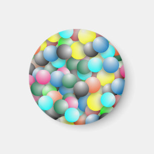 Colourful Multicolored Balloons Pattern  Magnet