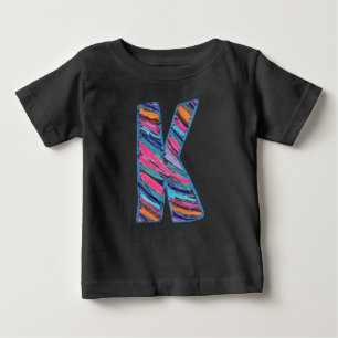 Colourful Multicolored Letter K as in Kay Baby T-Shirt