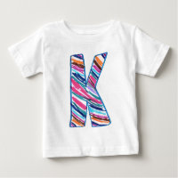 Colourful Multicolored Letter K as in Kay