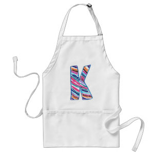 Colourful Multicolored Letter K as in Kay Standard Apron