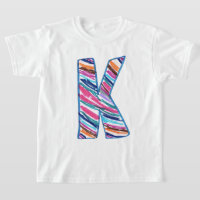 Colourful Multicolored Letter K as in Kay