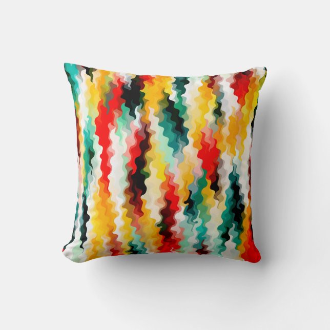 Colourful Multicolored Pattern Cushion (Front)