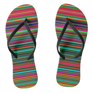 Colourful Multicolored Pattern Jandals