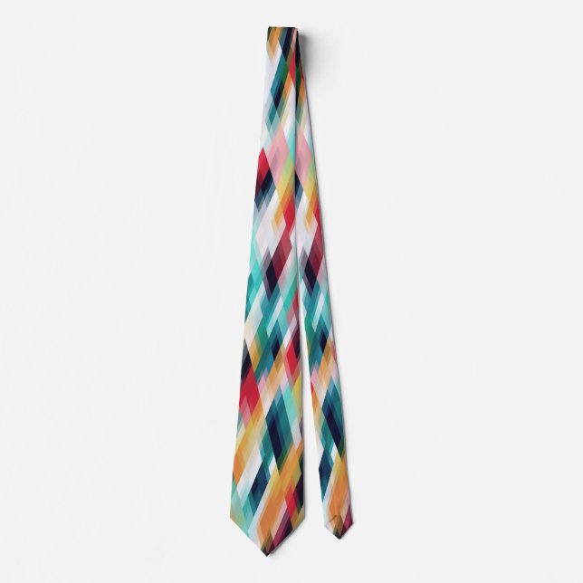 Colourful Multicolored Pattern Tie (Front)