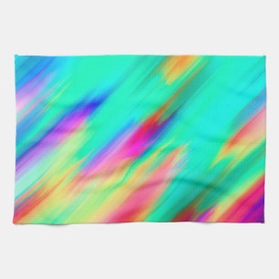 Colourful Multicoloured Abstract Pattern Tea Towel