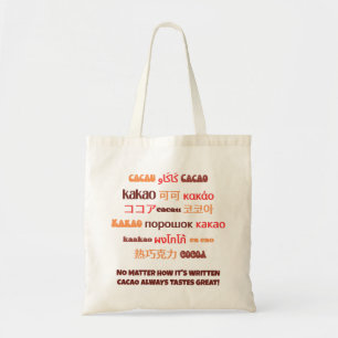 Colourful Multilingual CACAO Tote Bag