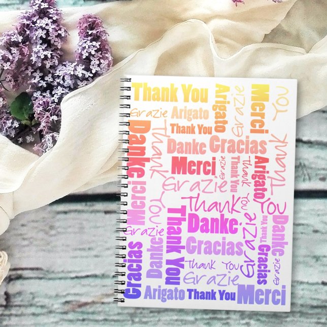 Colourful Multilingual Thank You Gratitude Journal (Creator Uploaded)